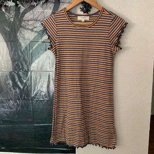 90s Inspired Striped Shirt Dress